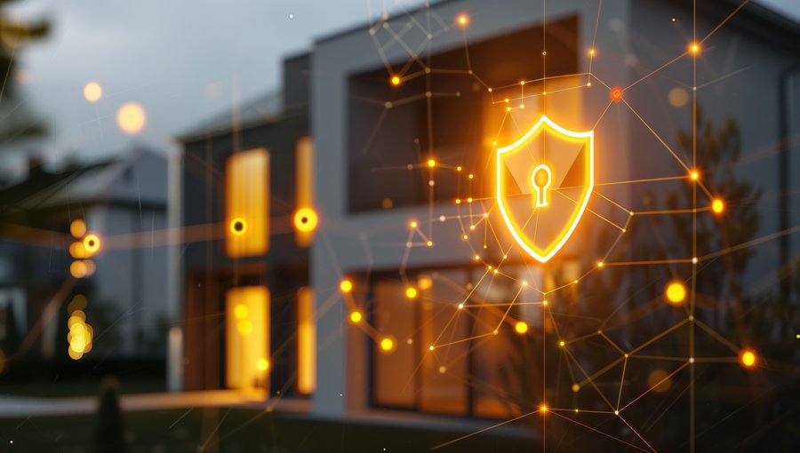 Vivienda protegida con seguridad electrónica conectada